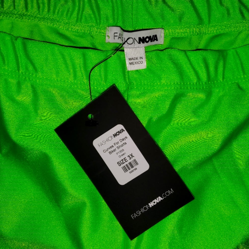 Brand new neon green biker shorts